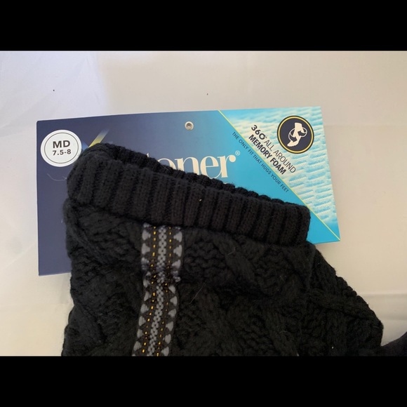 Isotoner Sweater Knit Tall Slipper Booties Boots - Picture 7 of 7